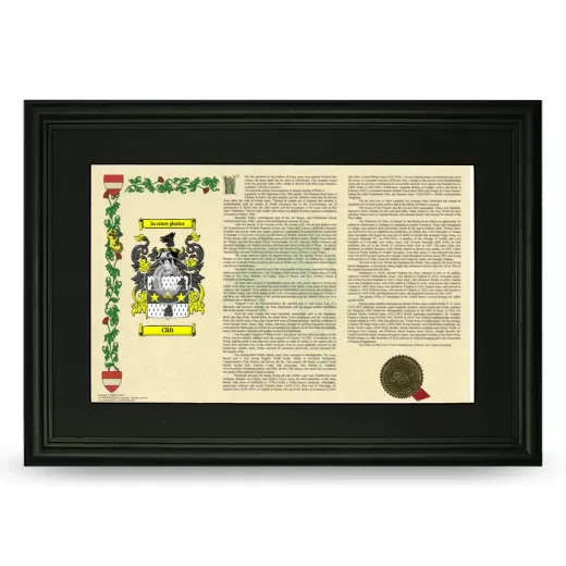 Clift Deluxe Armorial Landscape Framed- Black