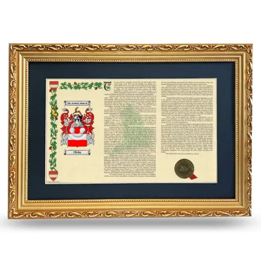 Clisby Deluxe Armorial Landscape Framed - Gold