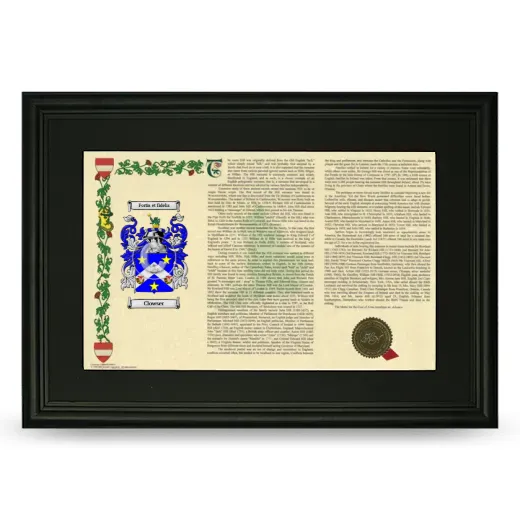 Clowser Deluxe Armorial Landscape Framed- Black
