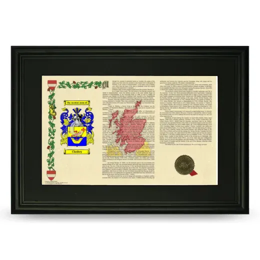 Clusbey Deluxe Armorial Landscape Framed- Black