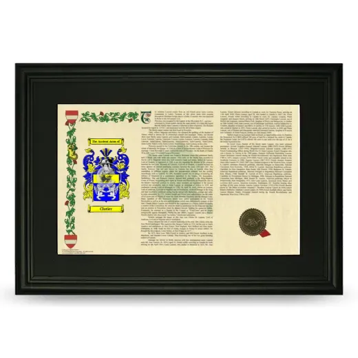 Clutier Deluxe Armorial Landscape Framed- Black