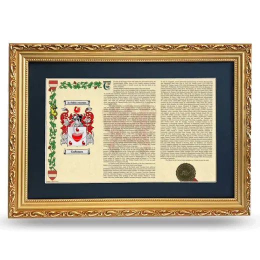 Cocbourn Deluxe Armorial Landscape Framed - Gold