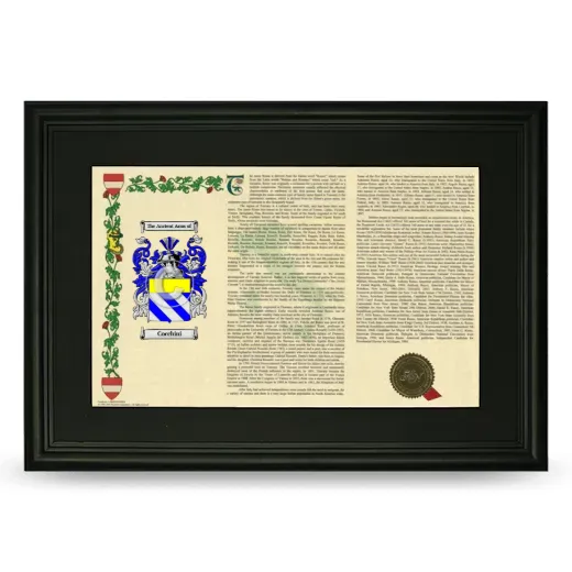Cocchini Deluxe Armorial Landscape Framed- Black