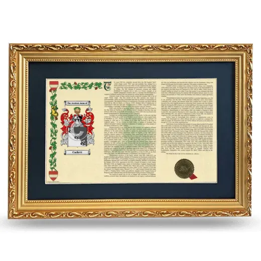 Cockett Deluxe Armorial Landscape Framed - Gold