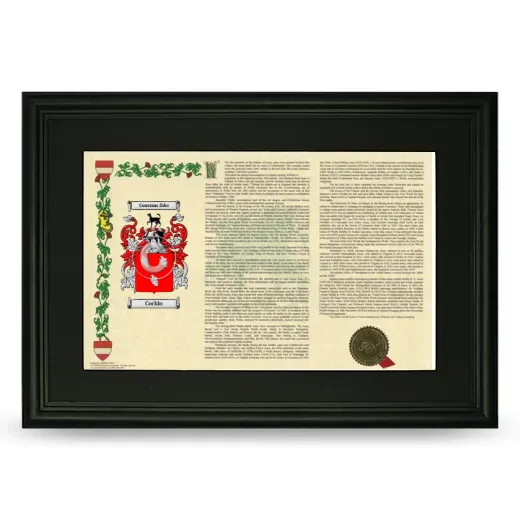 Cockin Deluxe Armorial Landscape Framed- Black