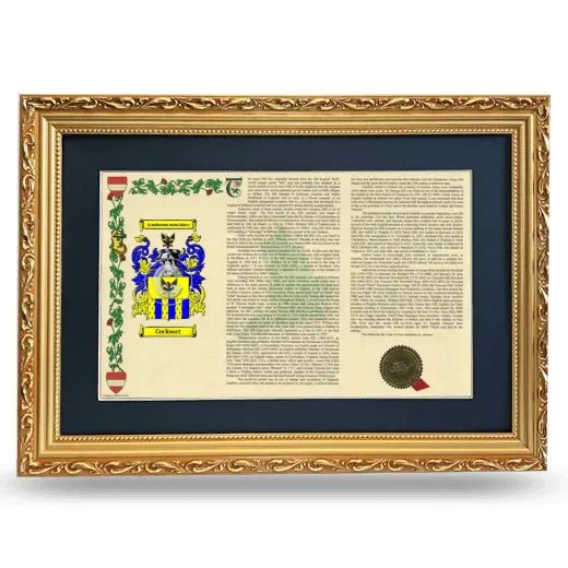 Cockuart Deluxe Armorial Landscape Framed - Gold