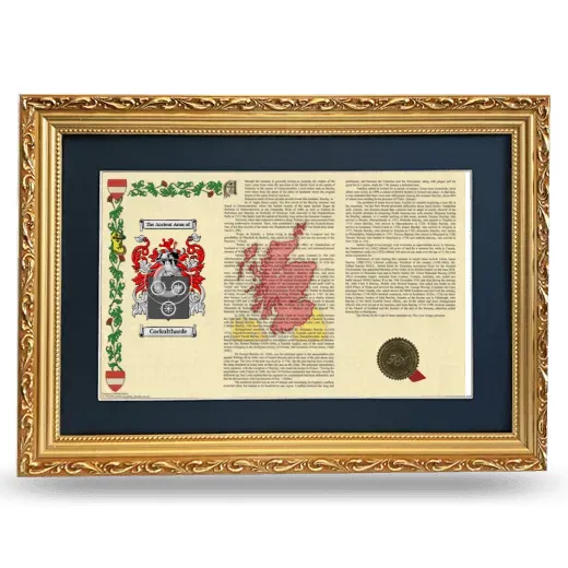 Cockultharde Deluxe Armorial Landscape Framed - Gold