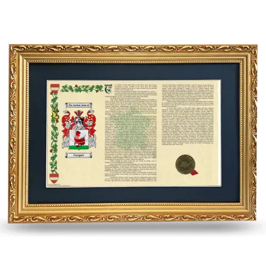 Cocquet Deluxe Armorial Landscape Framed - Gold
