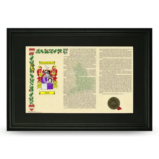 Cocus Deluxe Armorial Landscape Framed- Black