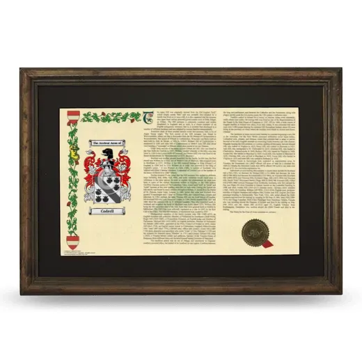 Coderil Deluxe Armorial Landscape Framed - Brown