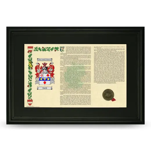 Coech Deluxe Armorial Landscape Framed- Black