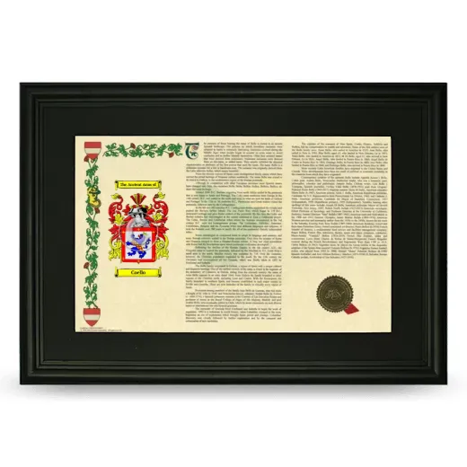 Coello Deluxe Armorial Landscape Framed- Black