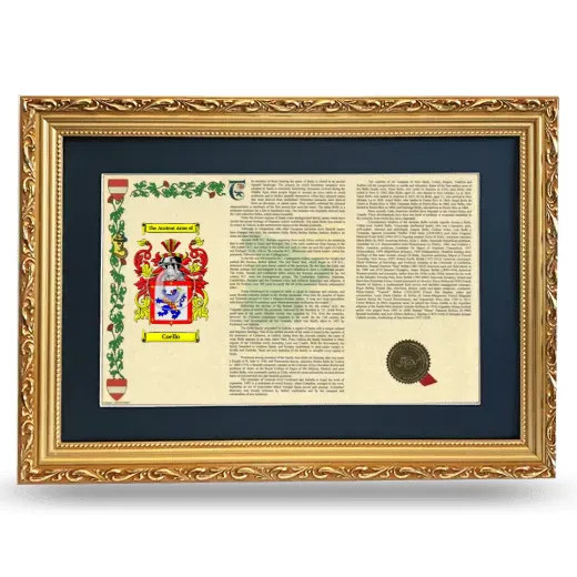 Coello Deluxe Armorial Landscape Framed - Gold