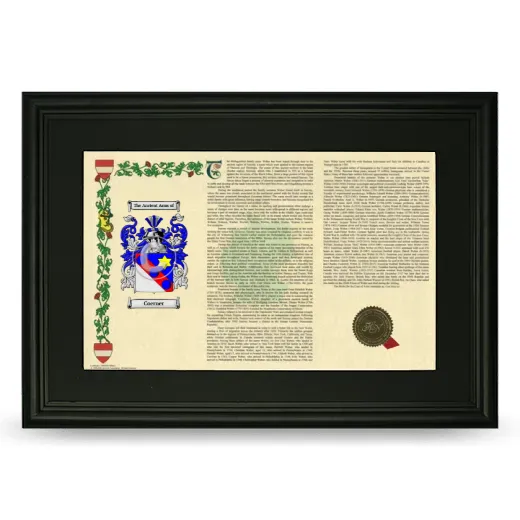 Coerner Deluxe Armorial Landscape Framed- Black