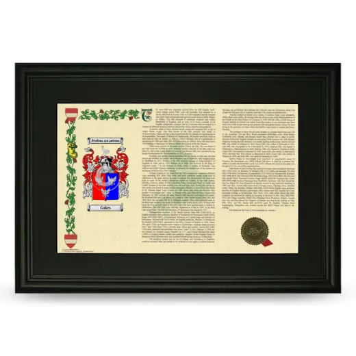 Cokes Deluxe Armorial Landscape Framed- Black