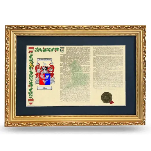 Cokes Deluxe Armorial Landscape Framed - Gold