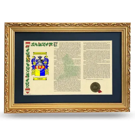 Colcord Deluxe Armorial Landscape Framed - Gold
