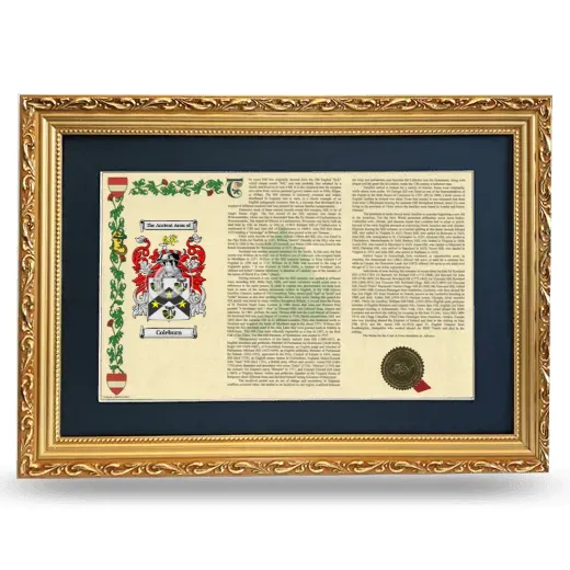 Coleburn Deluxe Armorial Landscape Framed - Gold