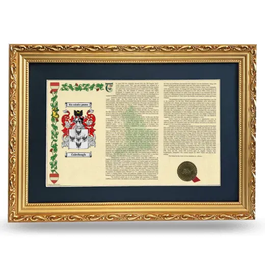Coleclough Deluxe Armorial Landscape Framed - Gold