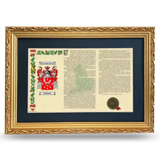 Colemoor Deluxe Armorial Landscape Framed - Gold