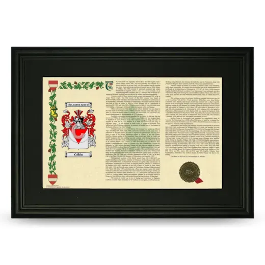 Colkin Deluxe Armorial Landscape Framed- Black