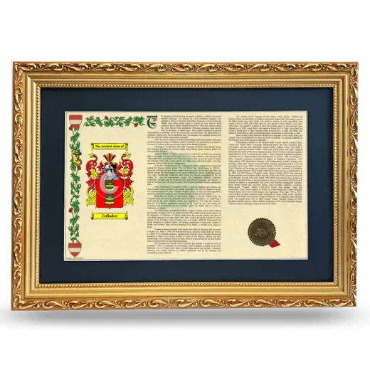 Collados Deluxe Armorial Landscape Framed - Gold