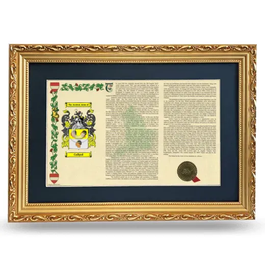 Collyrd Deluxe Armorial Landscape Framed - Gold
