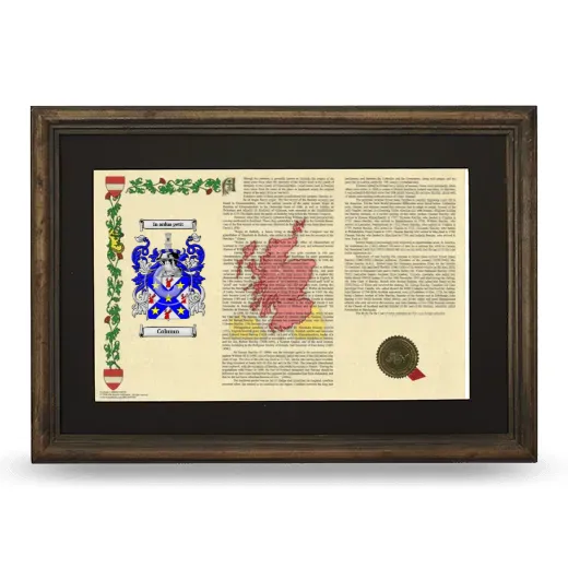 Column Deluxe Armorial Landscape Framed - Brown
