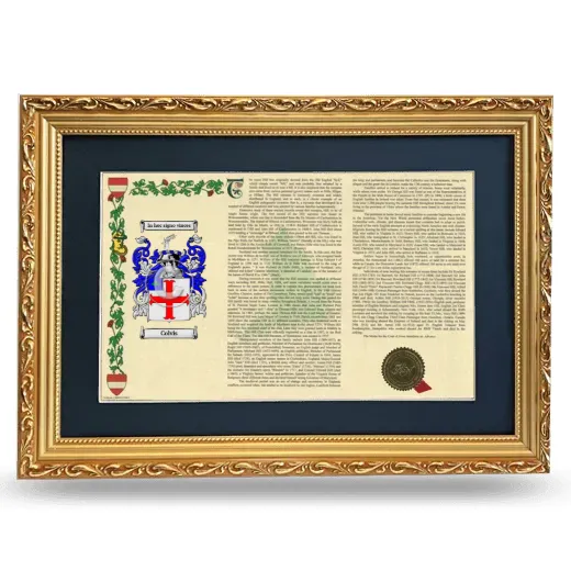 Colvis Deluxe Armorial Landscape Framed - Gold