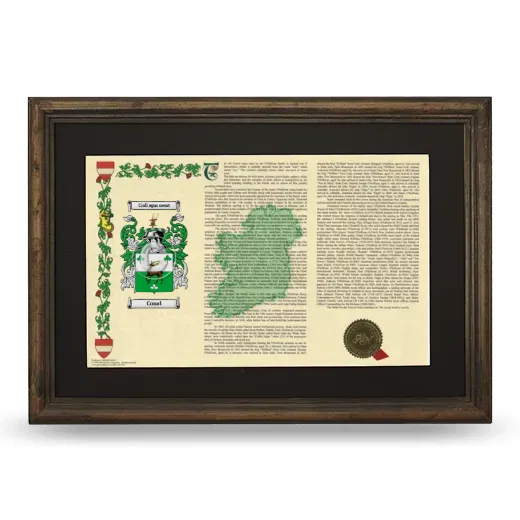 Conal Deluxe Armorial Landscape Framed - Brown