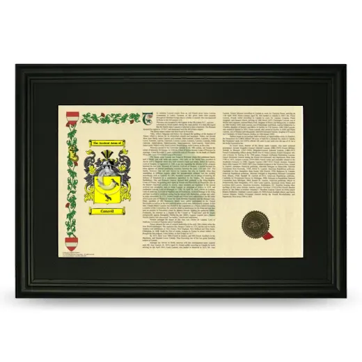 Conceil Deluxe Armorial Landscape Framed- Black