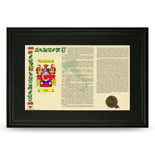 Conis Deluxe Armorial Landscape Framed- Black