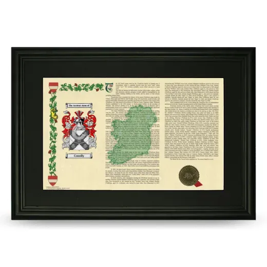 Connily Deluxe Armorial Landscape Framed- Black