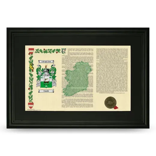 Conols Deluxe Armorial Landscape Framed- Black