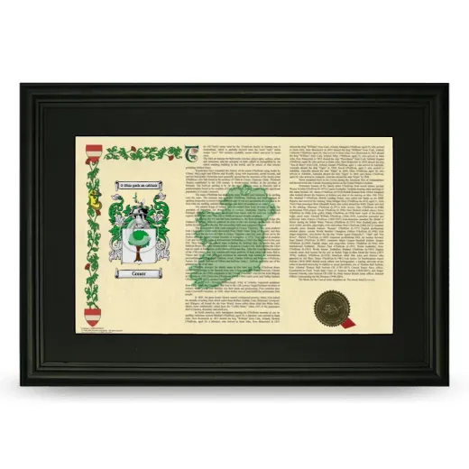 Conor Deluxe Armorial Landscape Framed- Black