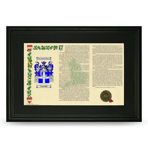 Conteville Deluxe Armorial Landscape Framed- Black