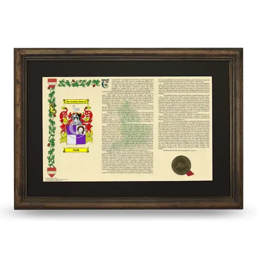 Cook Deluxe Armorial Landscape Framed - Brown