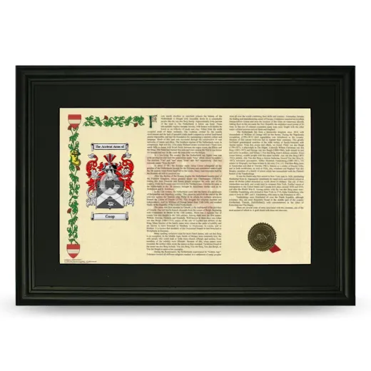 Coop Deluxe Armorial Landscape Framed- Black