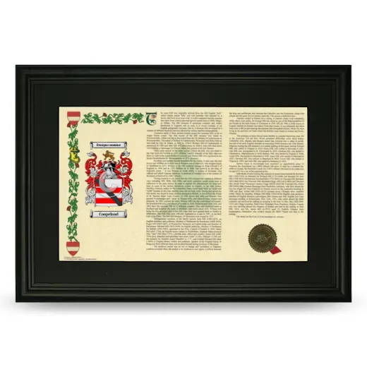 Coopeland Deluxe Armorial Landscape Framed- Black