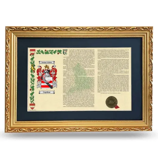 Copelane Deluxe Armorial Landscape Framed - Gold