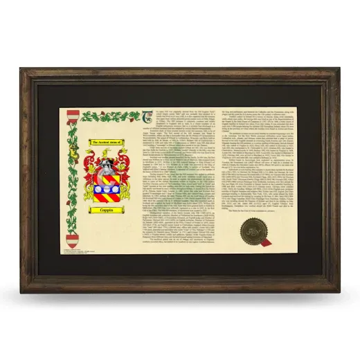 Coppin Deluxe Armorial Landscape Framed - Brown