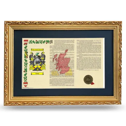 Coray Deluxe Armorial Landscape Framed - Gold