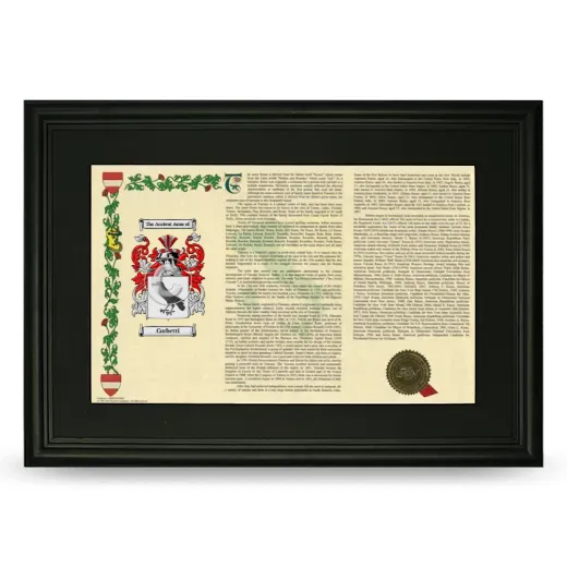Corbetti Deluxe Armorial Landscape Framed- Black