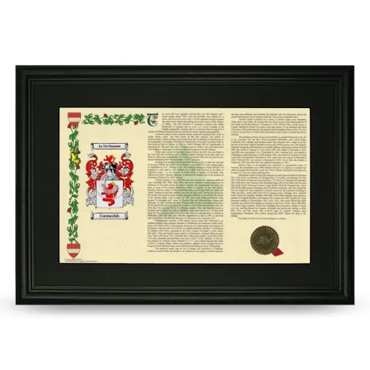 Cornwalsh Deluxe Armorial Landscape Framed- Black