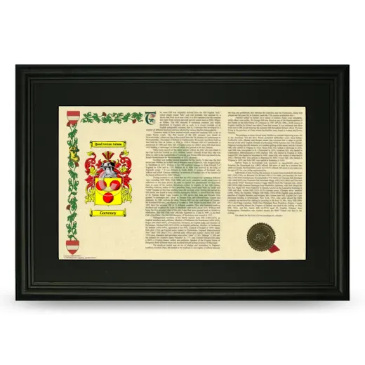 Corteney Deluxe Armorial Landscape Framed- Black