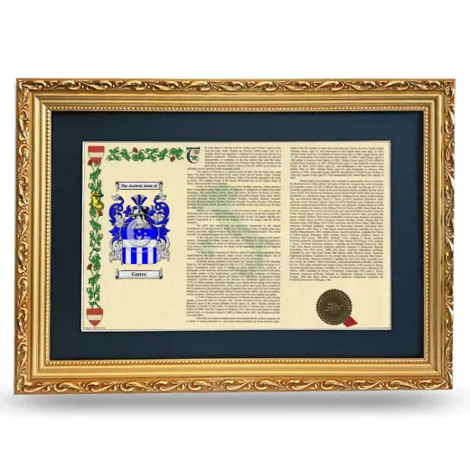 Corter Deluxe Armorial Landscape Framed - Gold