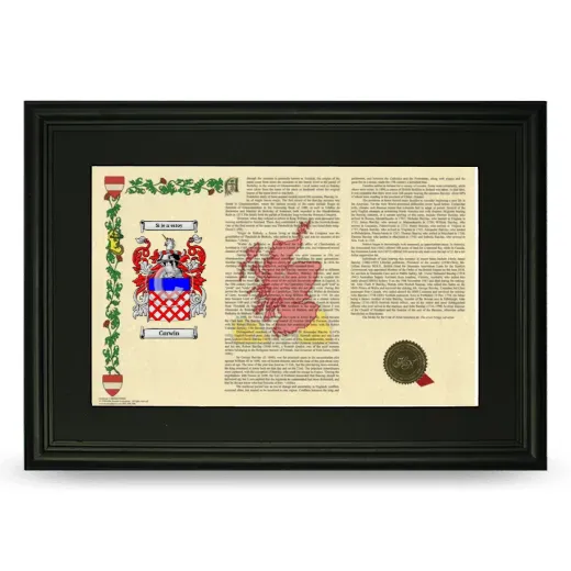 Corwin Deluxe Armorial Landscape Framed- Black