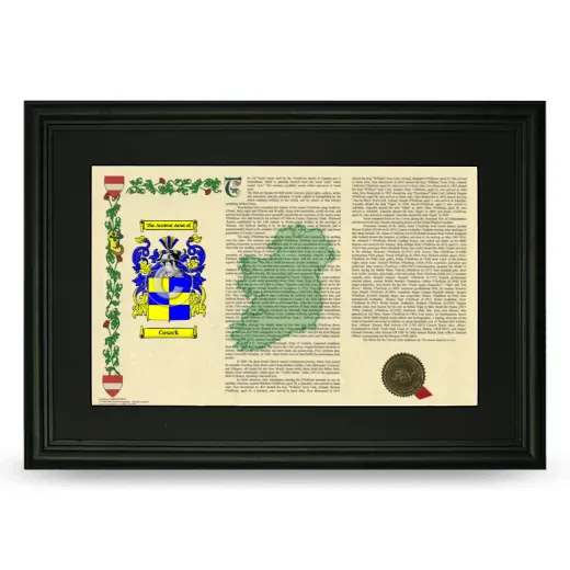 Cosack Deluxe Armorial Landscape Framed- Black