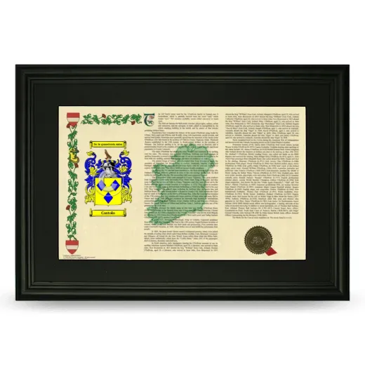 Costolo Deluxe Armorial Landscape Framed- Black