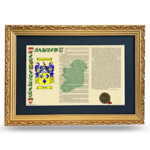 Costolo Deluxe Armorial Landscape Framed - Gold